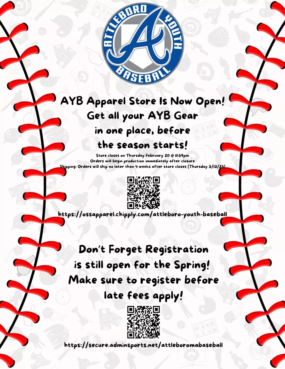 AYB Store is Closed!